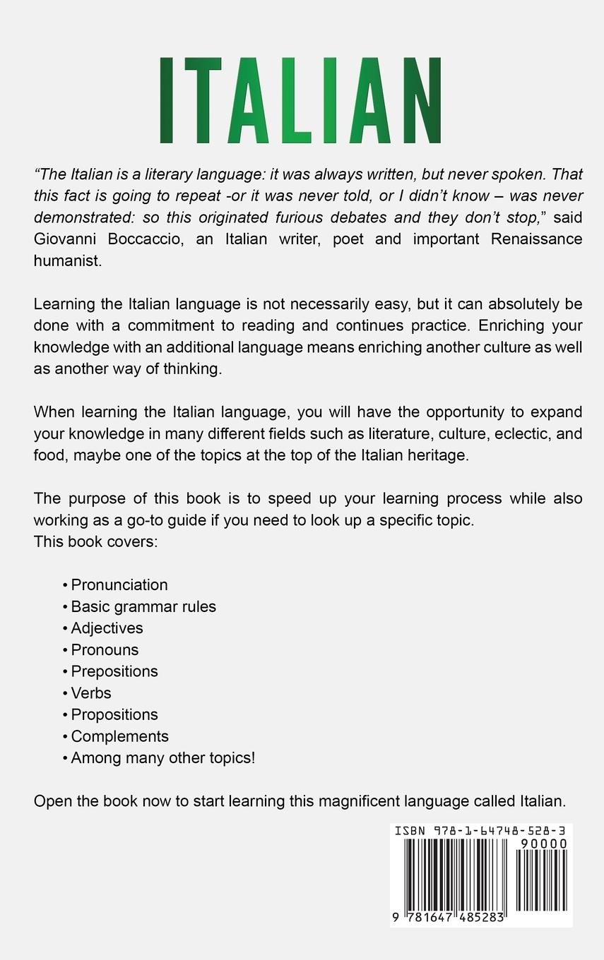 Rückseitencover Italian