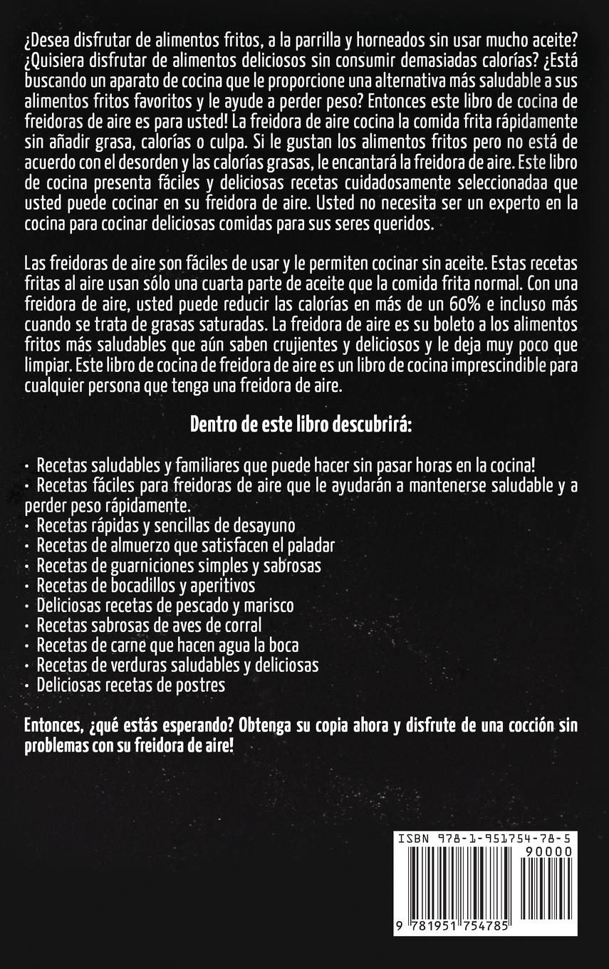 Rückseitencover Libro de cocina de freidoras de aire para principiantes