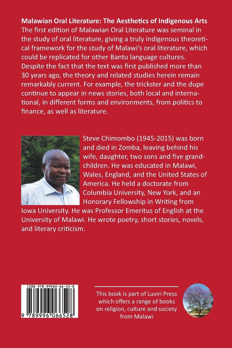 Rückseitencover Malawian Oral Literature