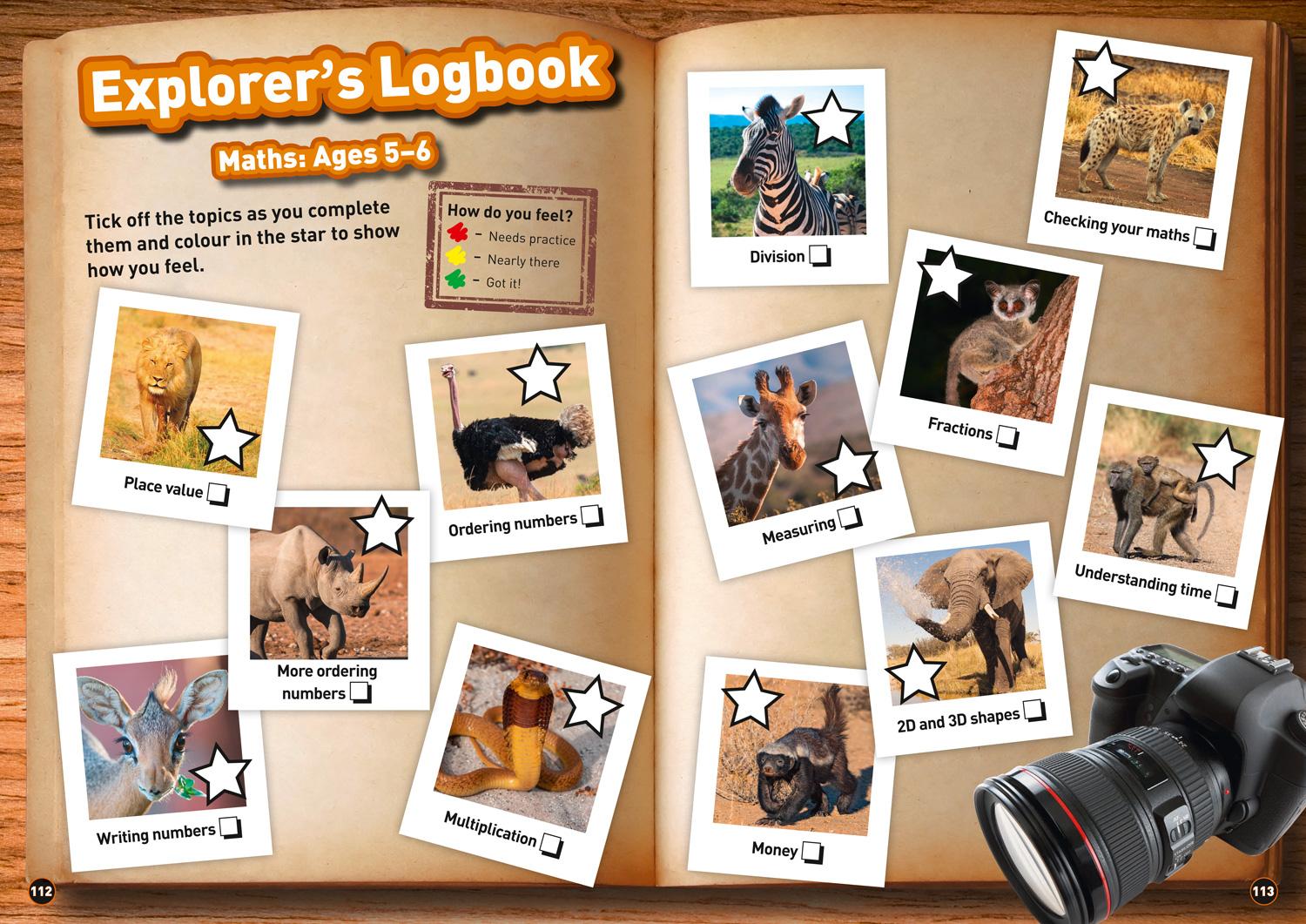 Beispielinhalt (Bild) Awesome Maths and English Age 5-7