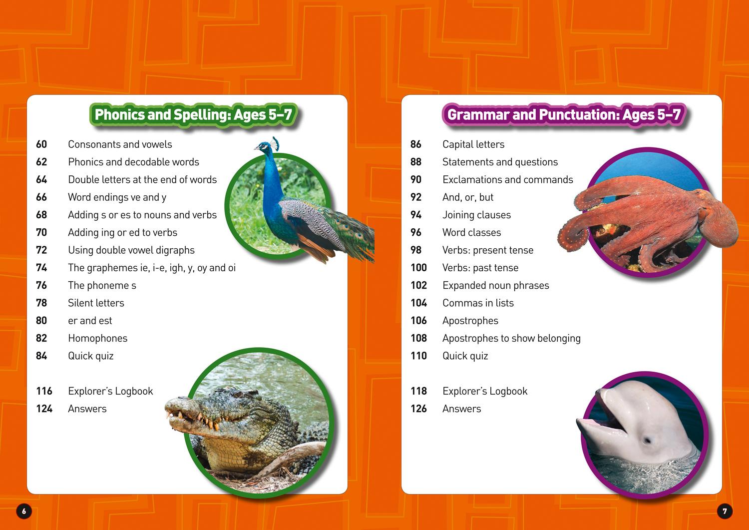 Beispielinhalt (Bild) Awesome Maths and English Age 5-7