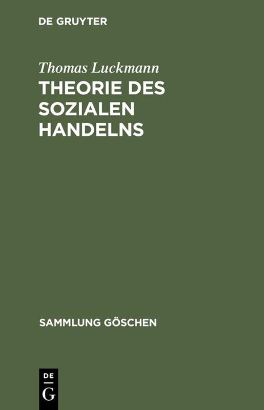 Vorderes Coverbild Theorie des sozialen Handelns