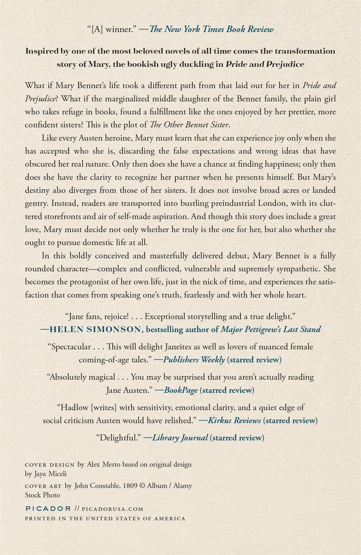 Rückseitencover Other Bennet Sister