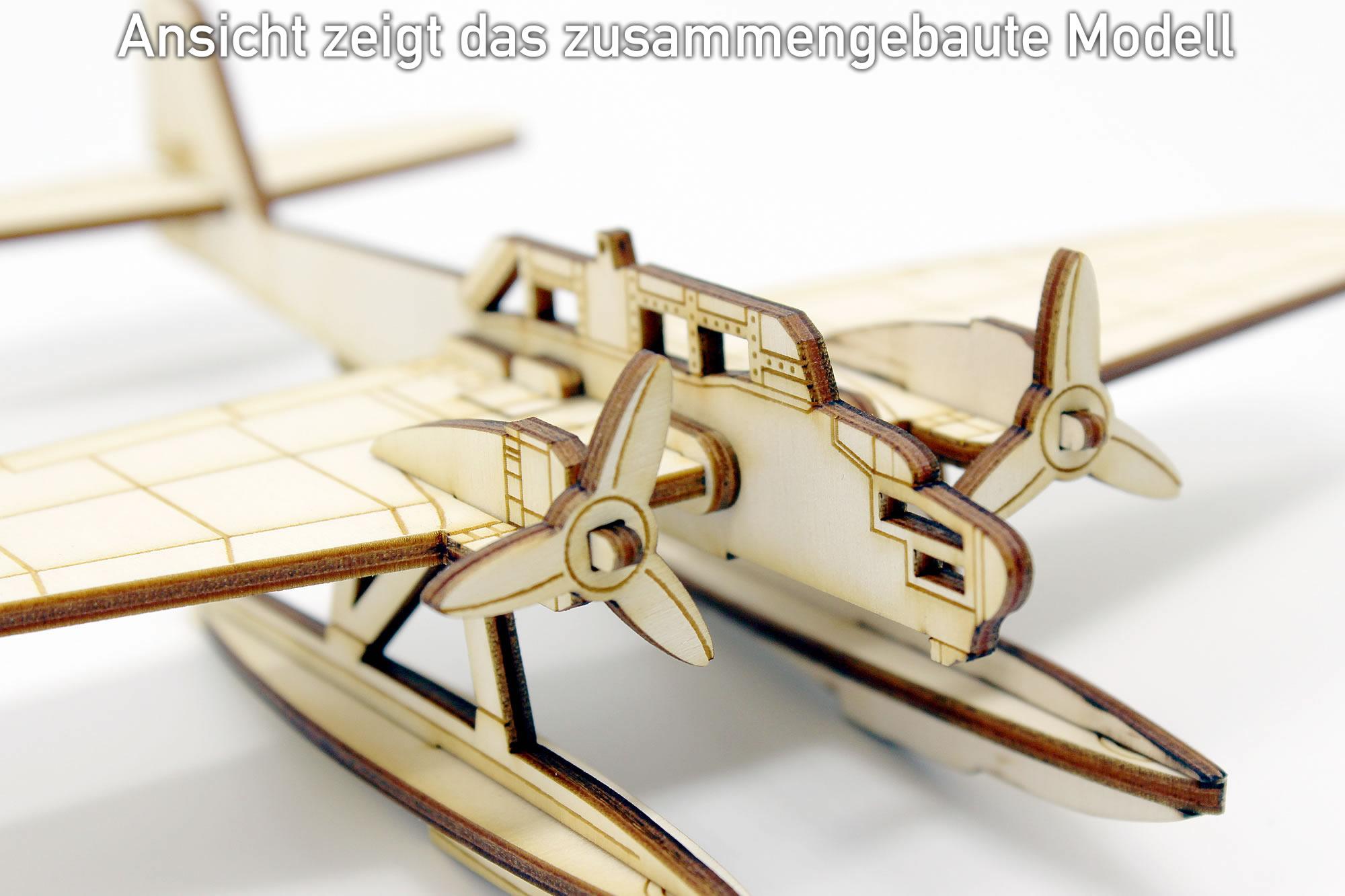 Beispielinhalt (Bild) Laubsägevorlage Wasserflugzeug