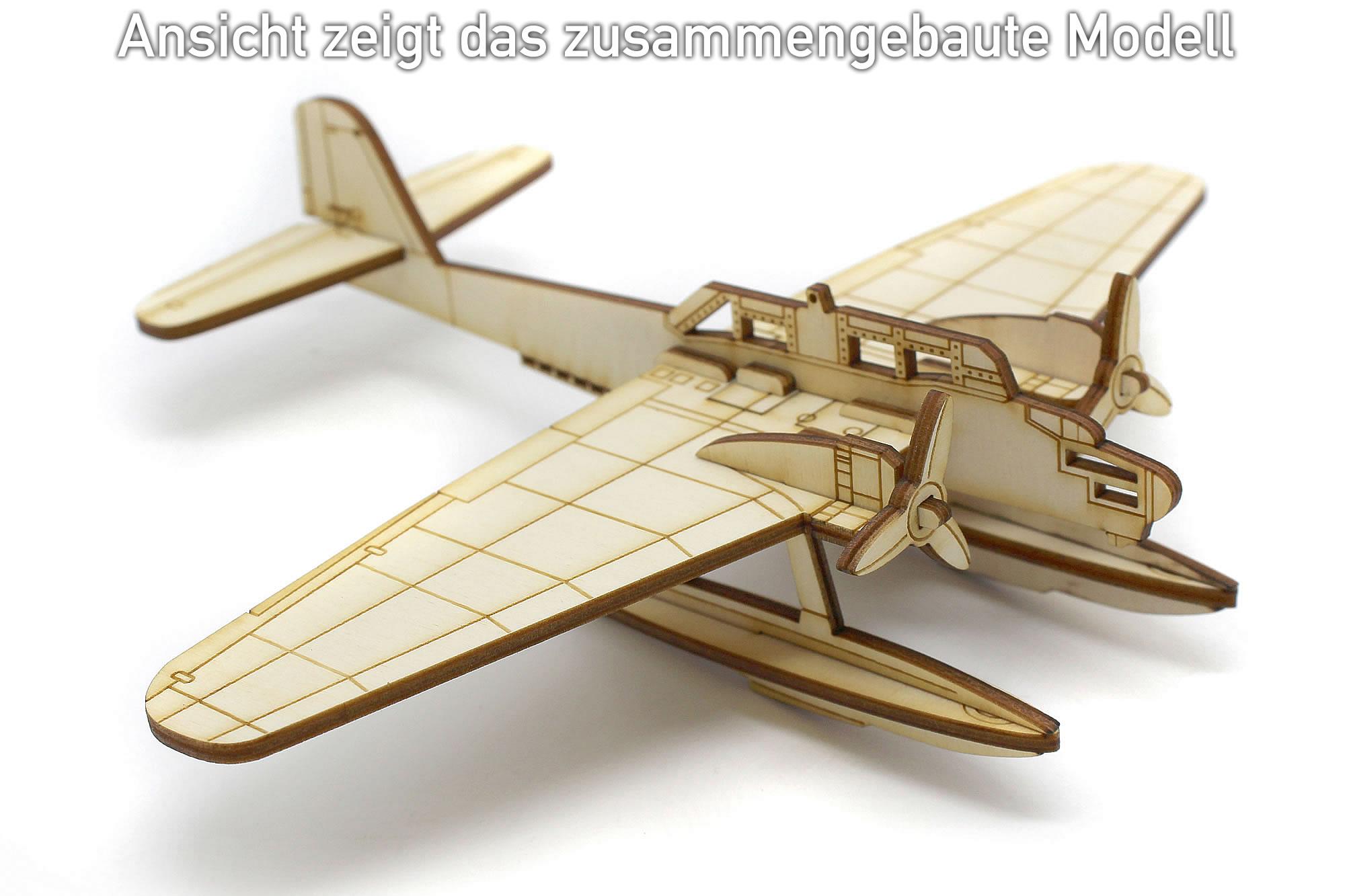 Beispielinhalt (Bild) Laubsägevorlage Wasserflugzeug