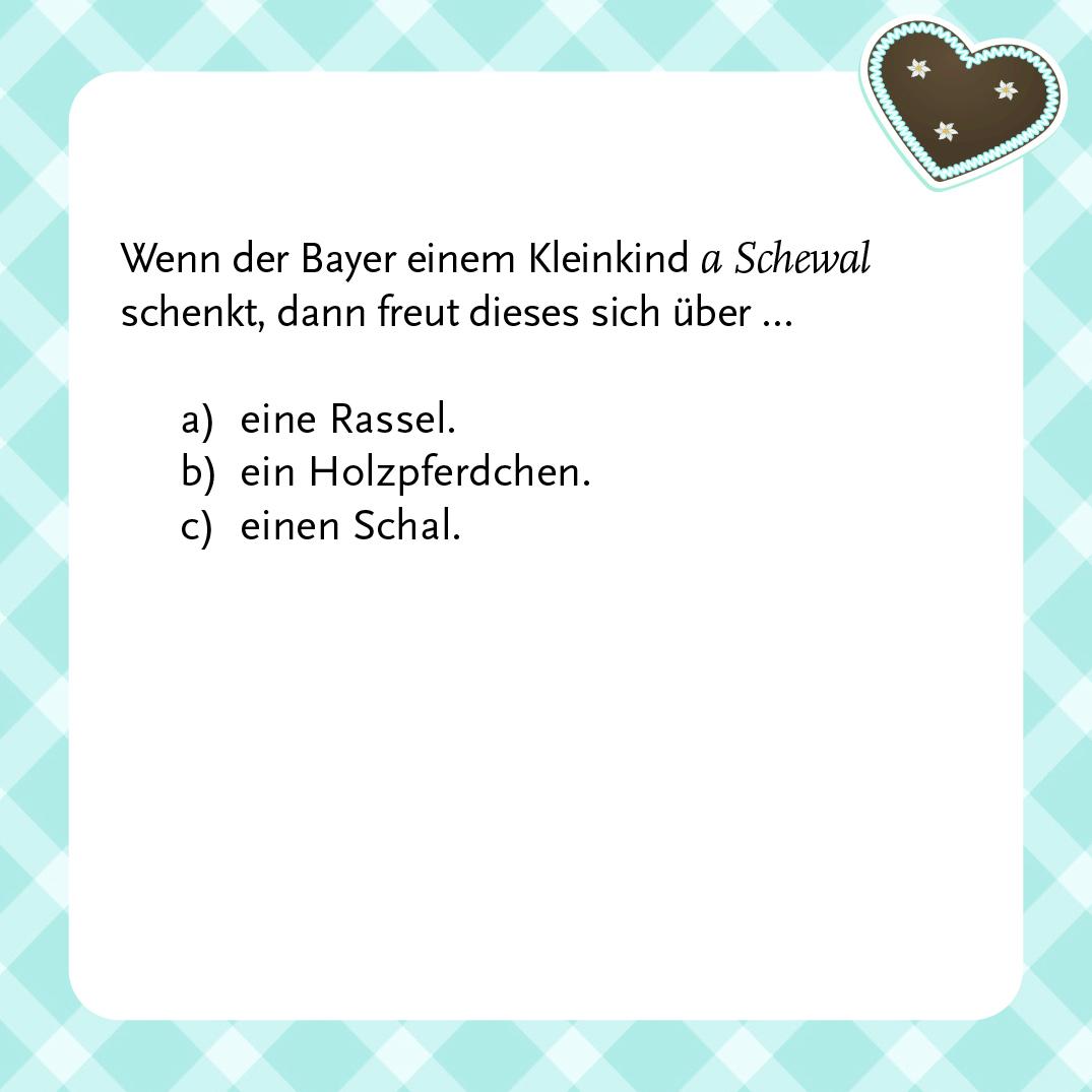 Beispielinhalt (Bild) Ja, varreck! Bayerisches Dialekt-Quiz