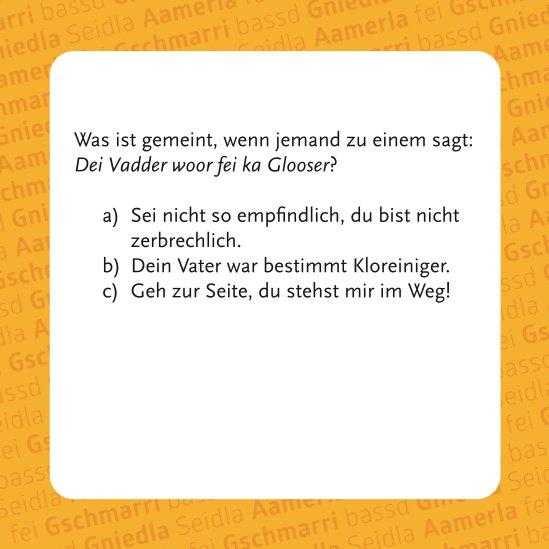 Beispielinhalt (Bild) Gräschkurs Fränkisch - Das Quiz