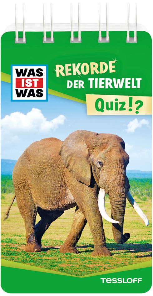 Vorderes Coverbild WAS IST WAS Quiz Rekorde der Tierwelt.