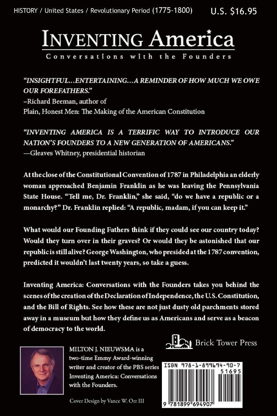 Rückseitencover Inventing America-Conversations with the Founders