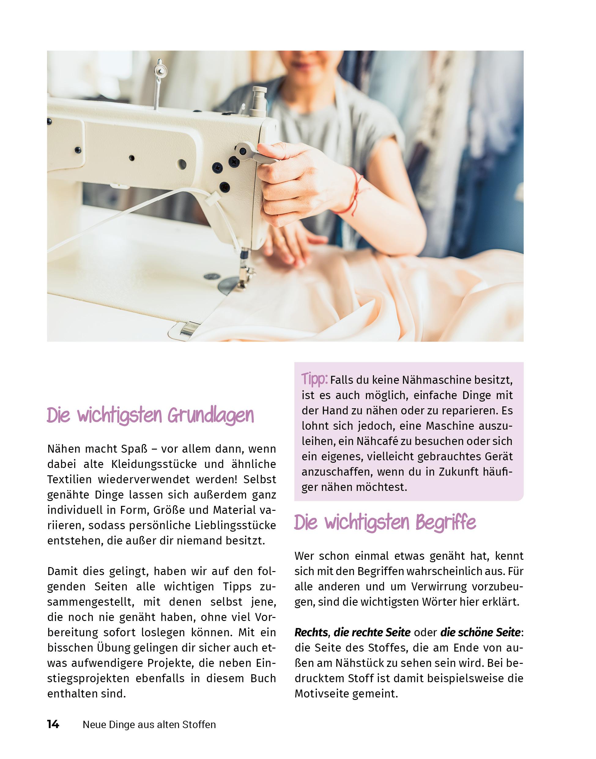 Beispielinhalt (Bild) Neue Dinge aus alten Stoffen