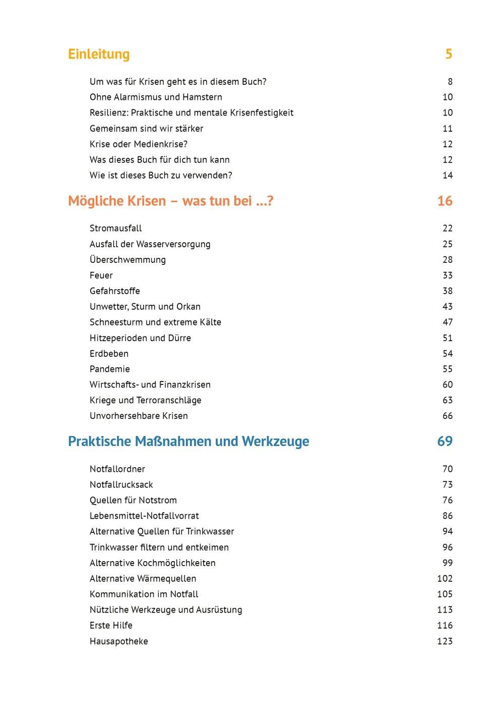 Beispielinhalt (Bild) Das Krisenhandbuch