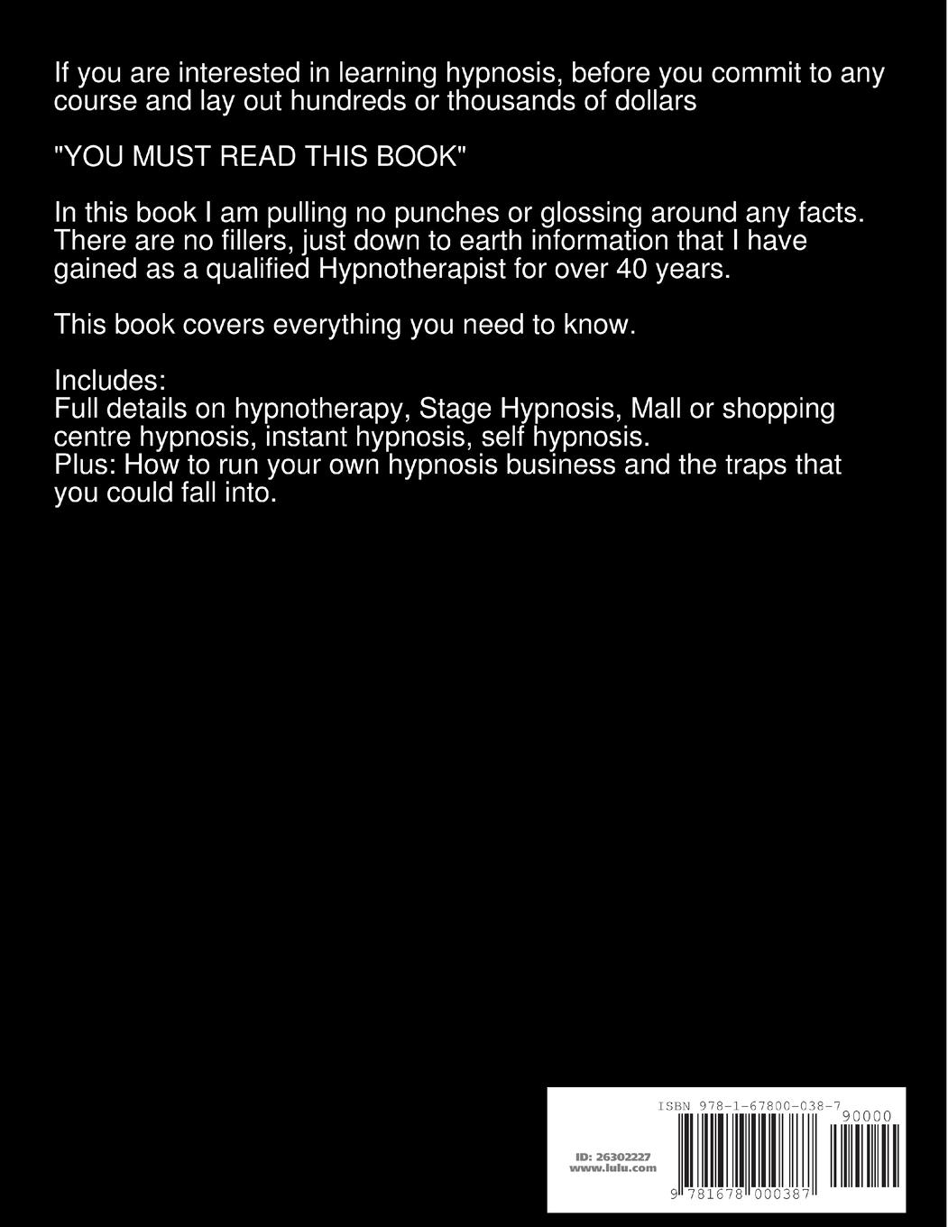 Rückseitencover Tom Corbett's "No Filler" Guide To Hypnosis
