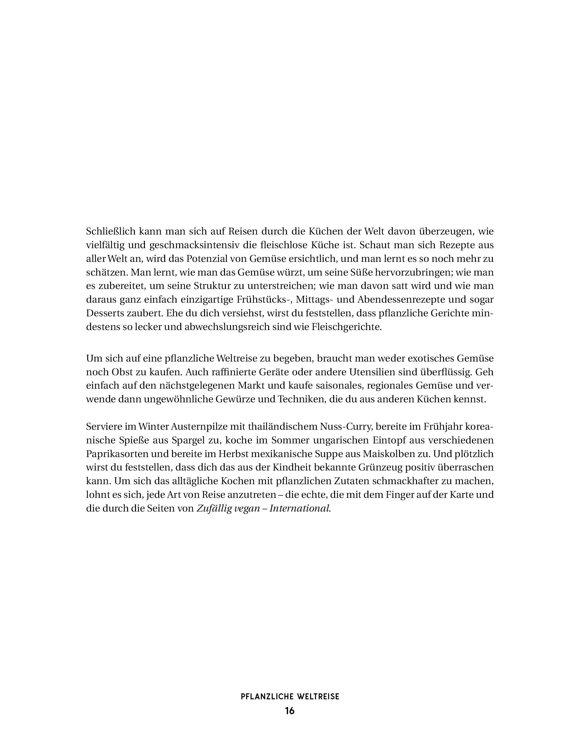 Beispielinhalt (Bild) Zufällig vegan - International