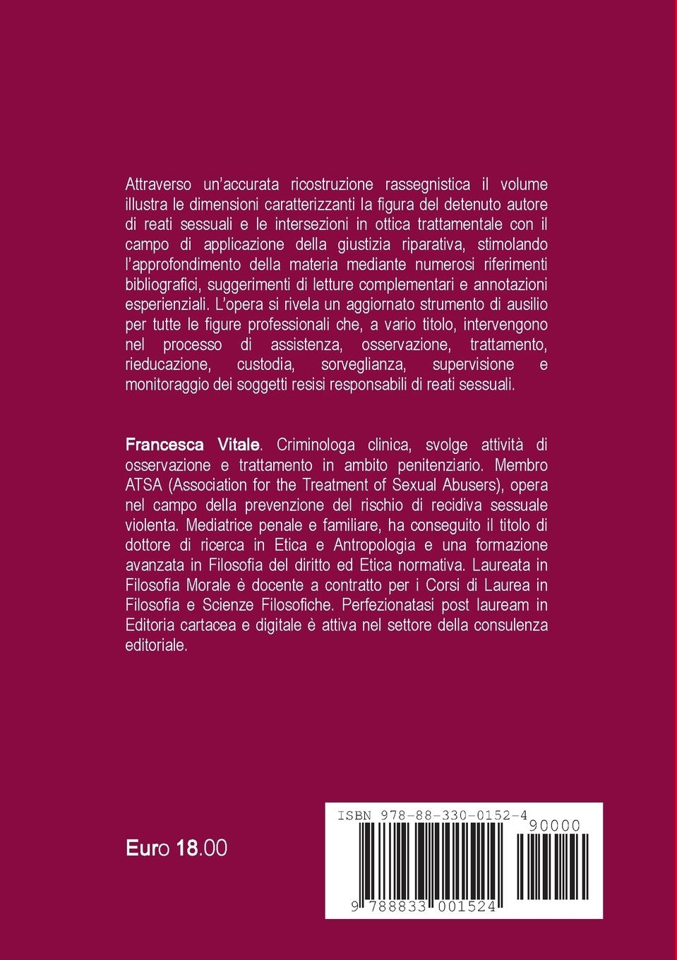 Rückseitencover Il detenuto autore di reati sessuali