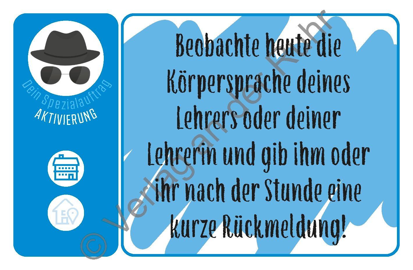 Beispielinhalt (Bild) Die Spezialauftragskartei