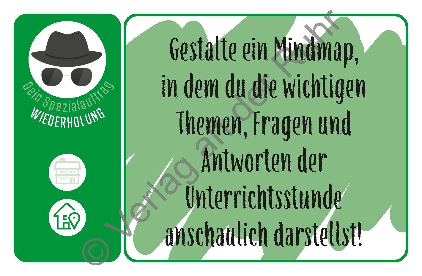 Beispielinhalt (Bild) Die Spezialauftragskartei