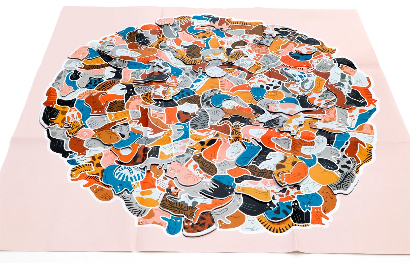 Beispielinhalt (Bild) 299 Katzen (und 1 Hund). Puzzle 300 Teile