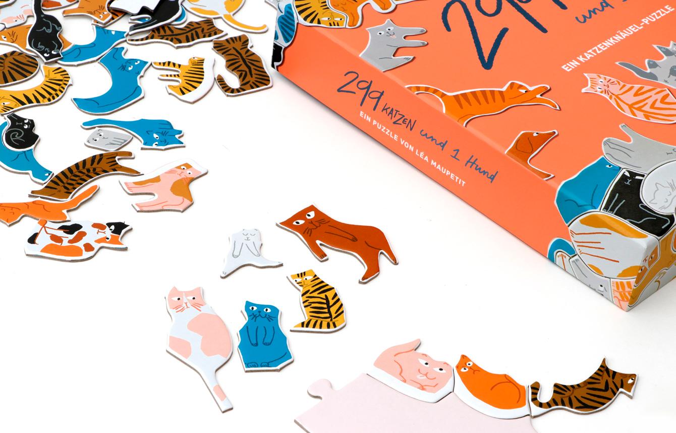 Beispielinhalt (Bild) 299 Katzen (und 1 Hund). Puzzle 300 Teile