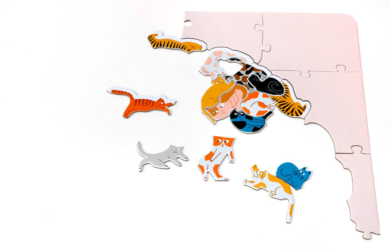 Beispielinhalt (Bild) 299 Katzen (und 1 Hund). Puzzle 300 Teile