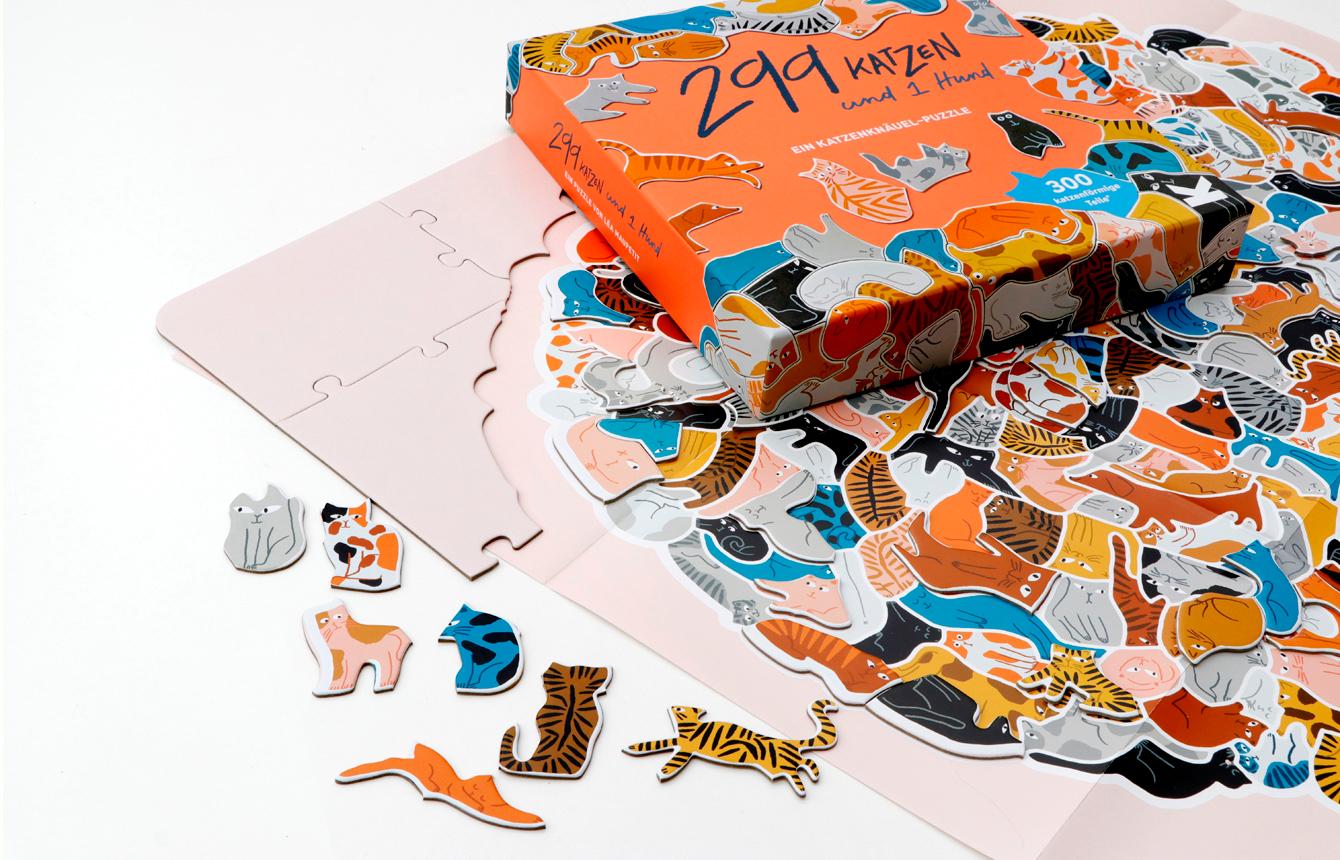 Beispielinhalt (Bild) 299 Katzen (und 1 Hund). Puzzle 300 Teile