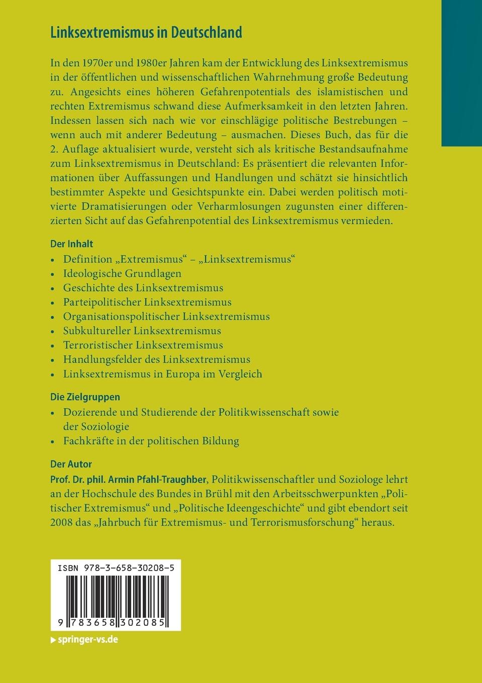 Rückseitencover Linksextremismus in Deutschland