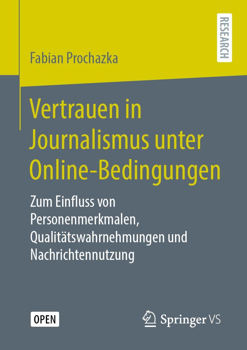 Vorderes Coverbild Vertrauen in Journalismus unter Online-Bedingungen