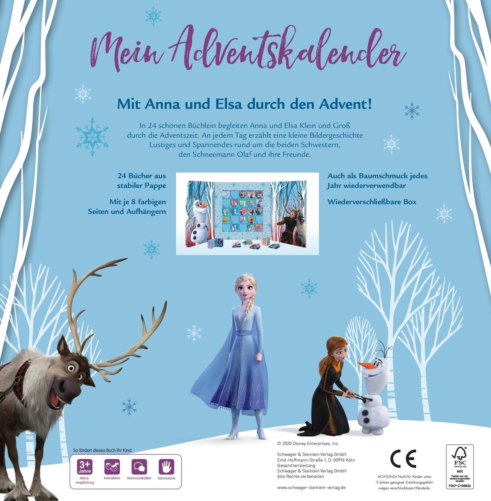 Beispielinhalt (Bild) Die Eiskönigin 2 Mein Adventskalender. Kalenderbox mit 24  Mini-Büchlein