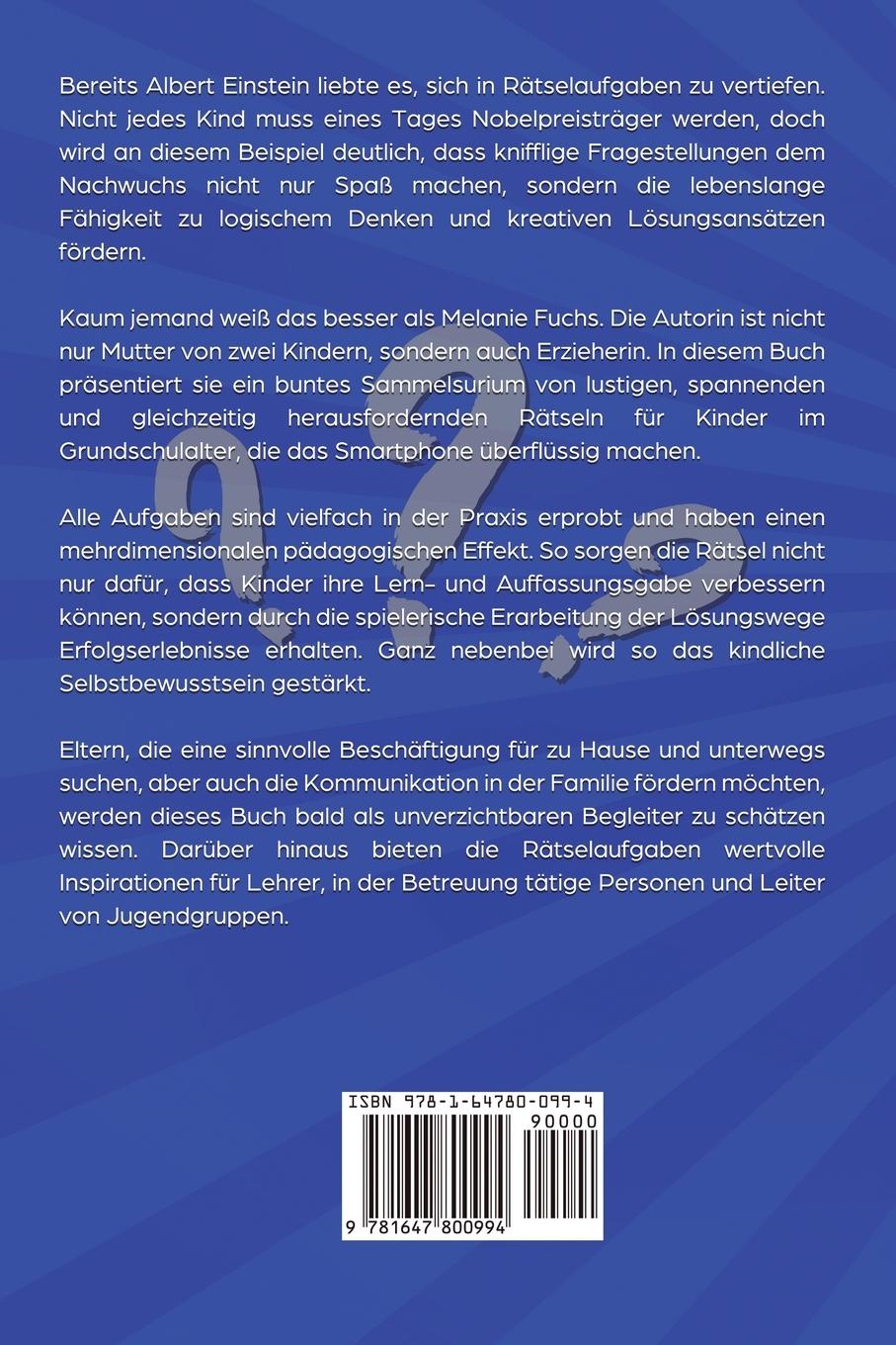 Rückseitencover Das große Rätselbuch für clevere Kinder (ab 10 Jahre)