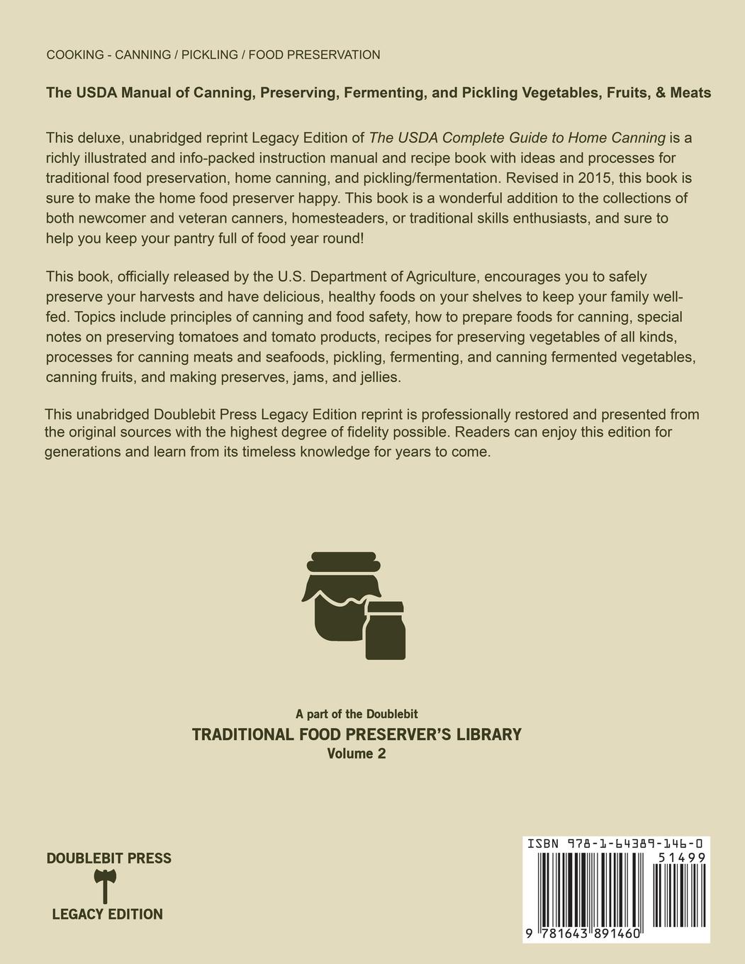 Rückseitencover The USDA Complete Guide To Home Canning (Legacy Edition)