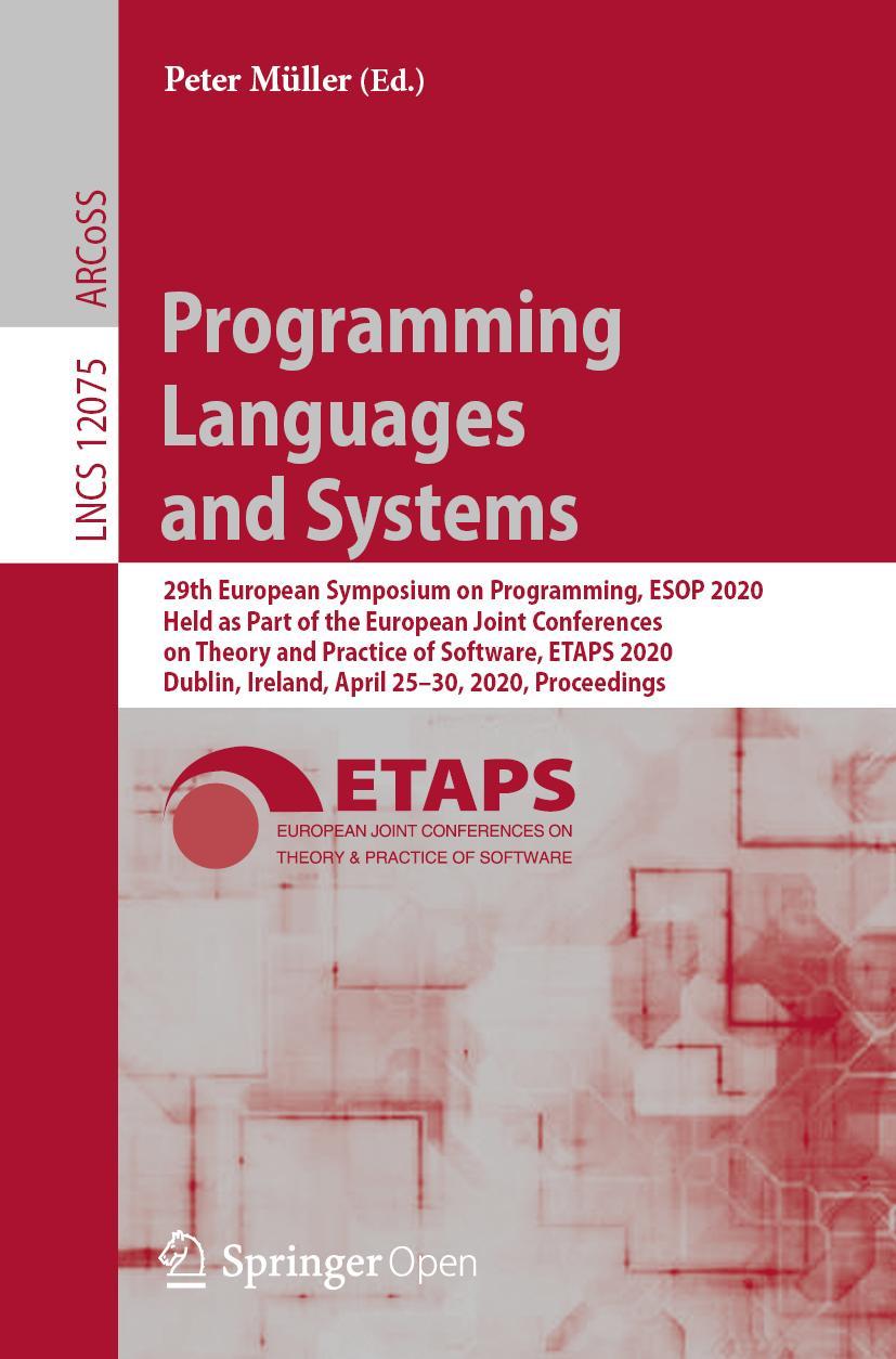 Vorderes Coverbild Programming Languages and Systems