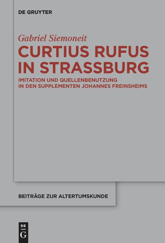 Vorderes Coverbild Curtius Rufus in Straßburg