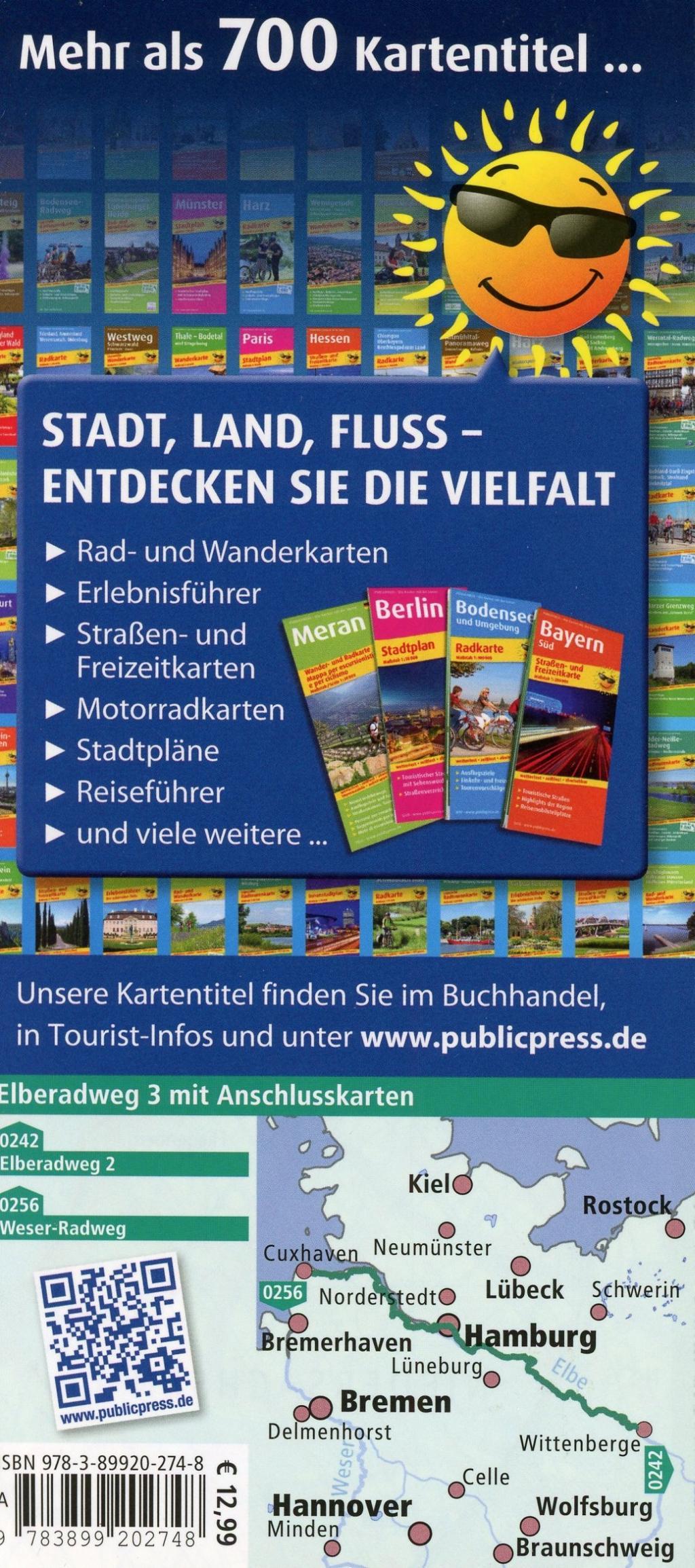 Beispielinhalt (Bild) Radwanderkarte Elberadweg 03. Wittenberge - Cuxhaven/Brunsbüttel 1 : 50 000