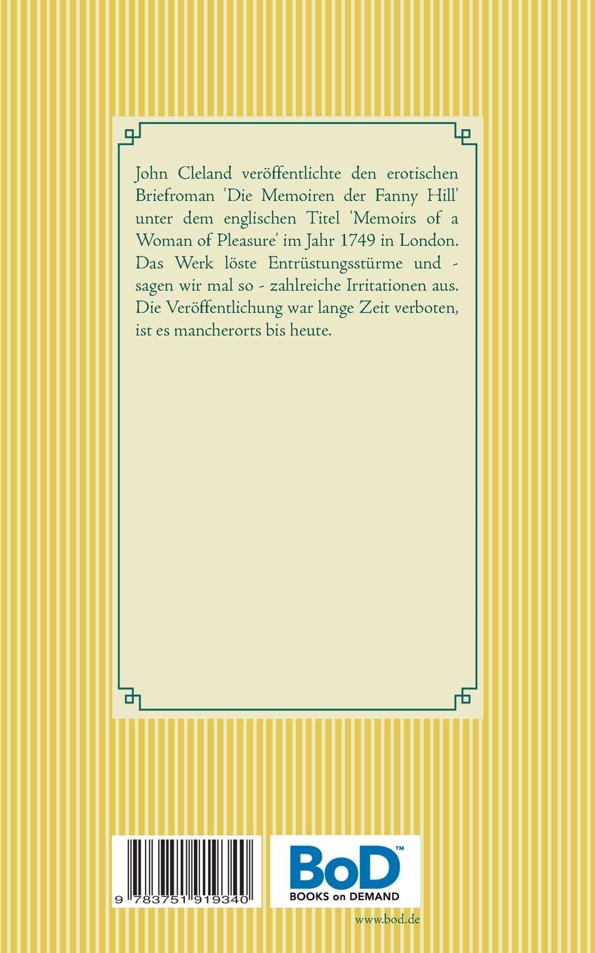 Rückseitencover Die Memoiren der Fanny Hill