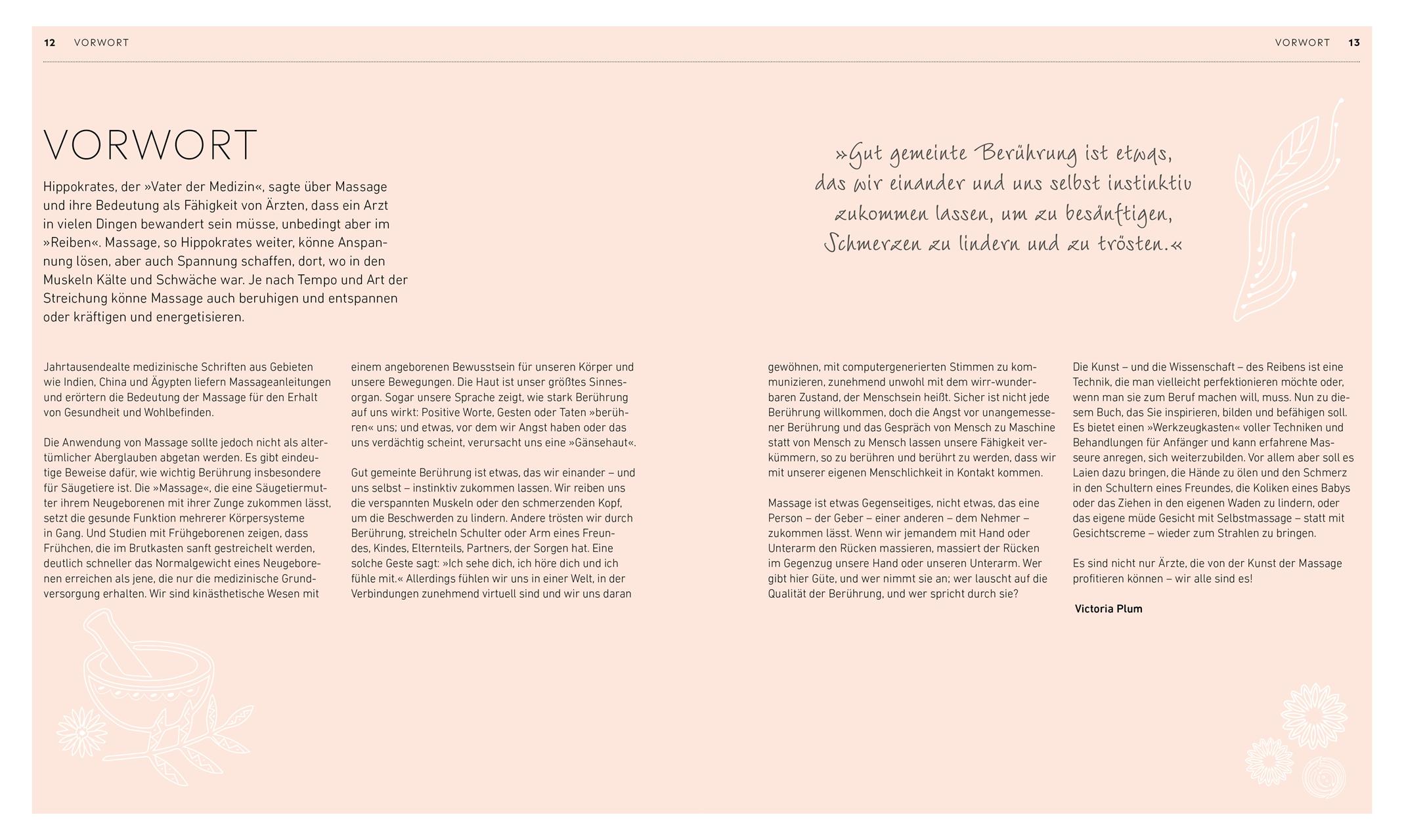 Beispielinhalt (Bild) Das große Buch der Massage