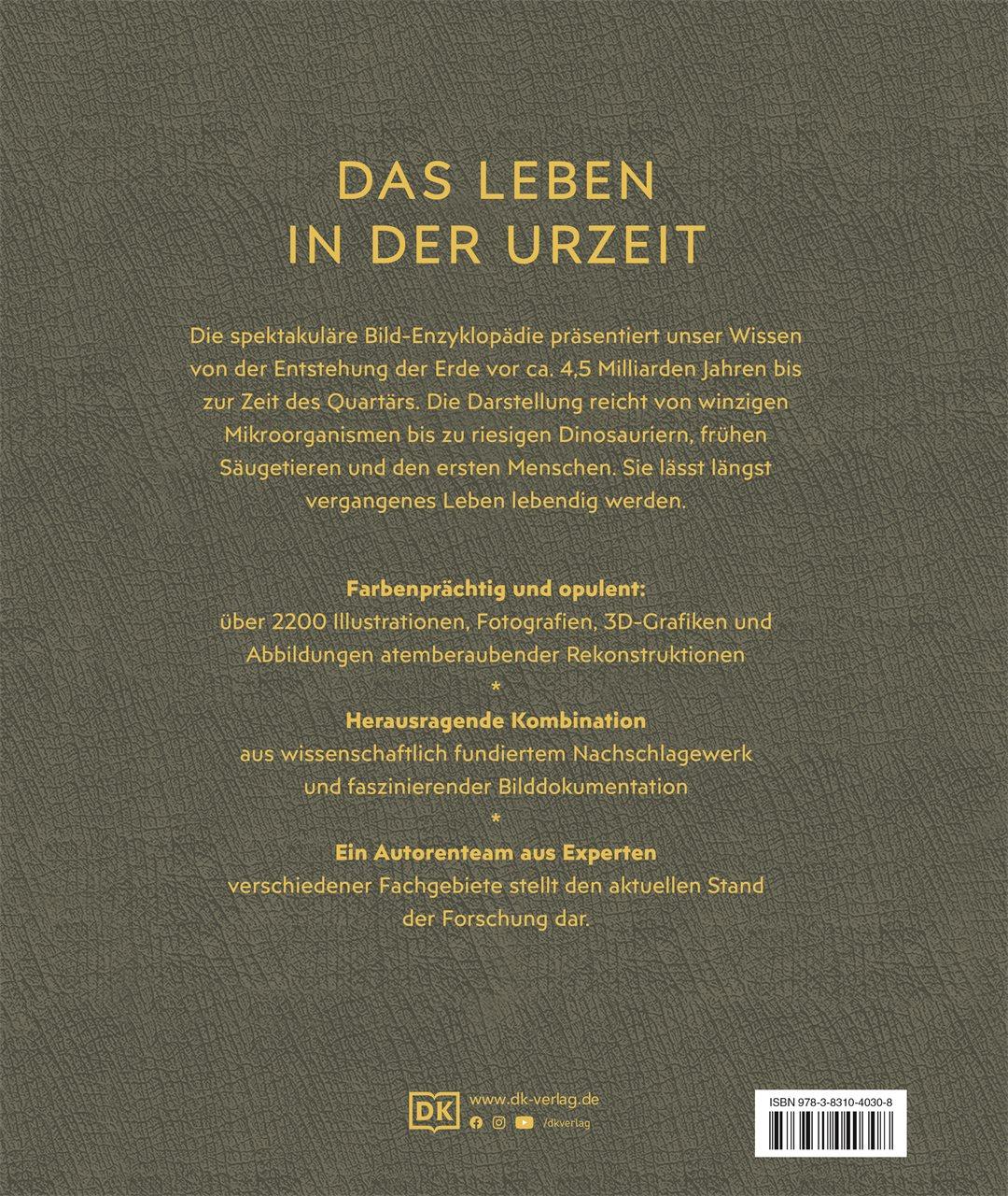 Rückseitencover Dinosaurier und andere Lebewesen der Urzeit