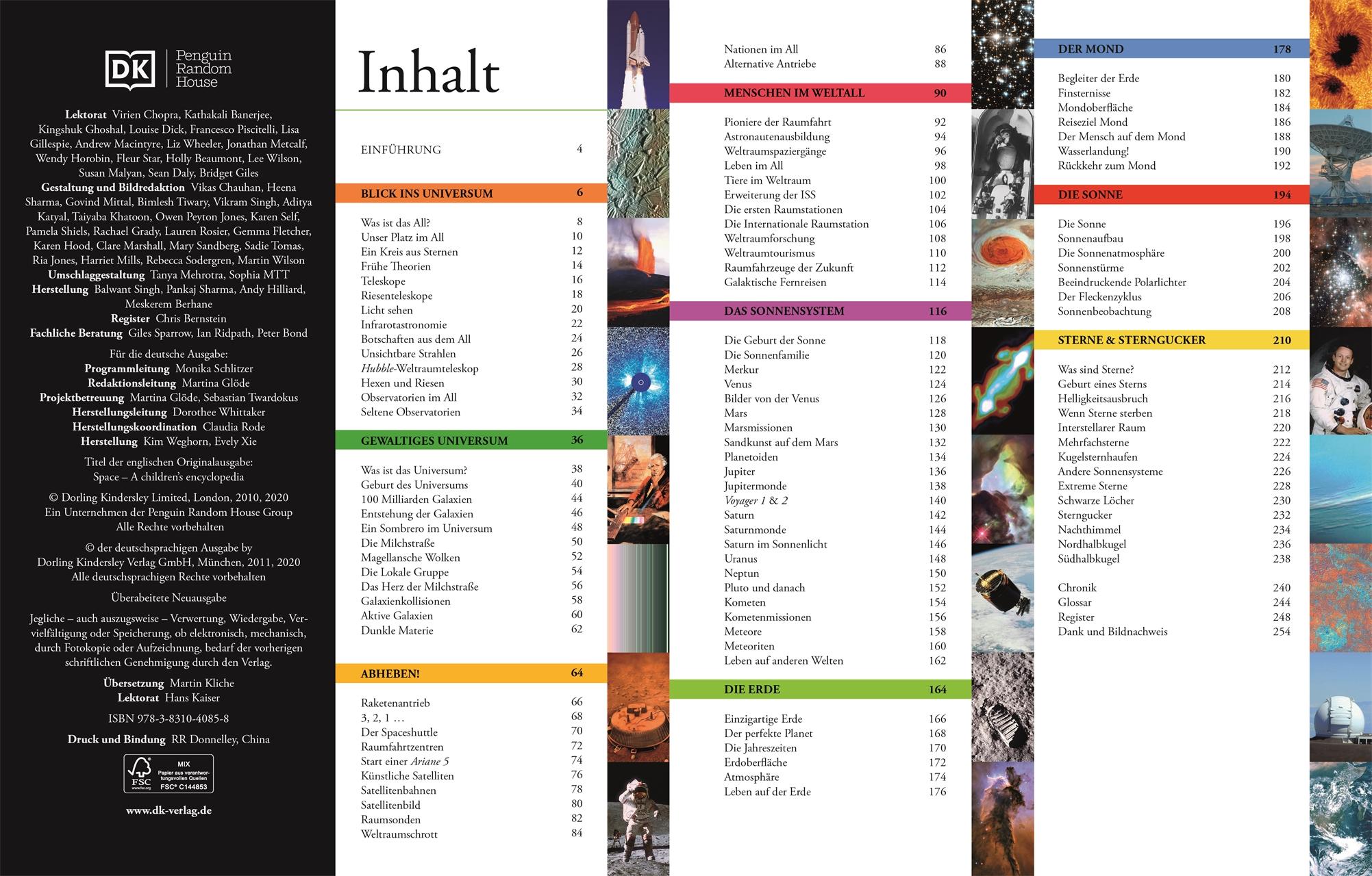 Beispielinhalt (Bild) Wissen für clevere Kids. Weltraum für clevere Kids