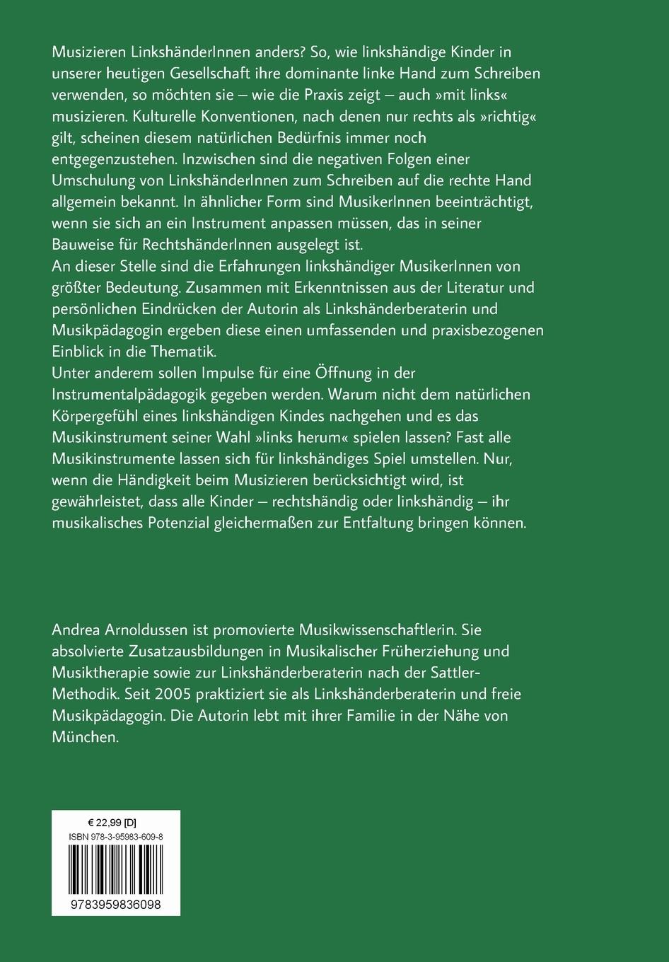 Rückseitencover Händigkeit und Instrument