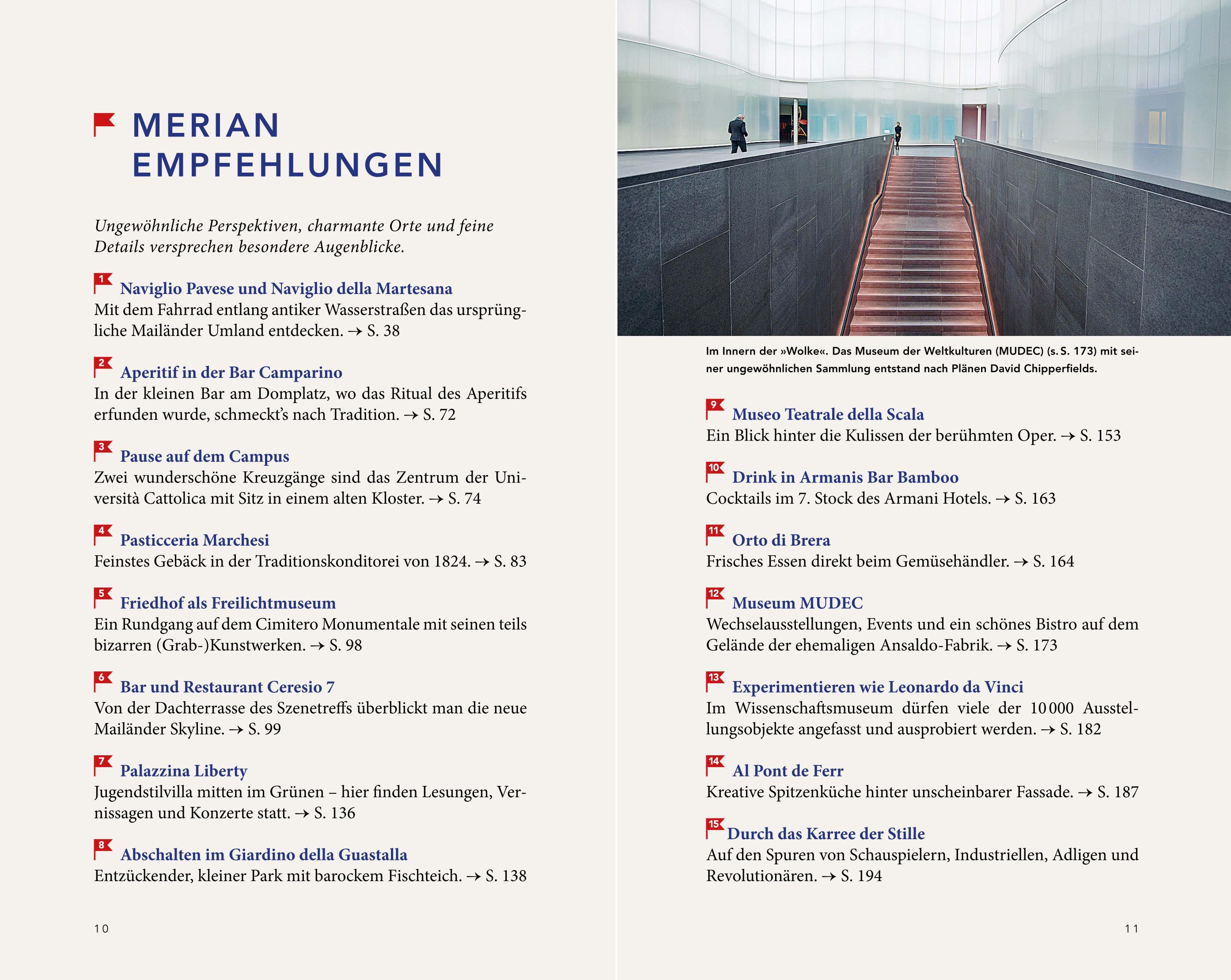 Beispielinhalt (Bild) MERIAN Reiseführer Mailand