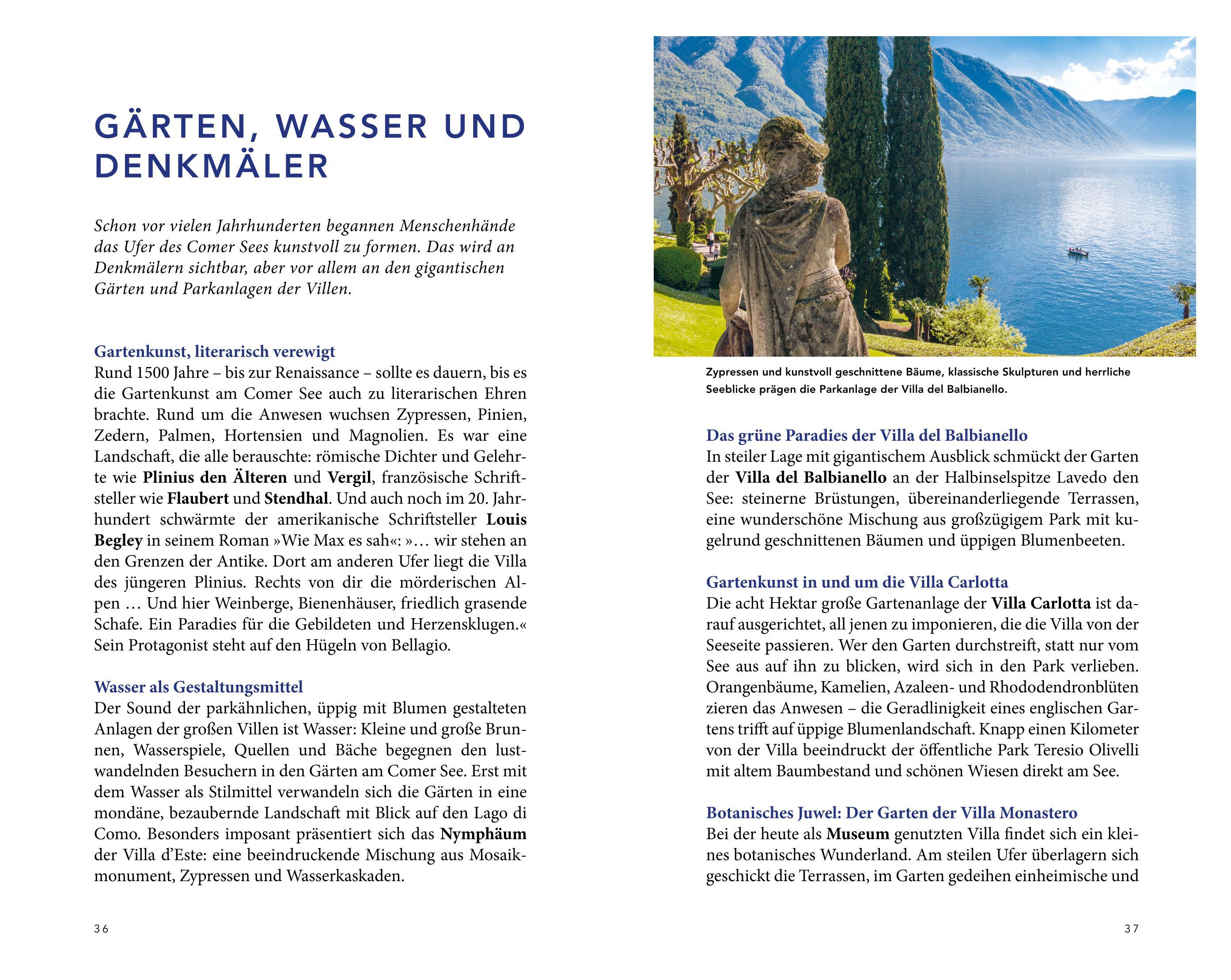 Beispielinhalt (Bild) MERIAN Reiseführer Comer See