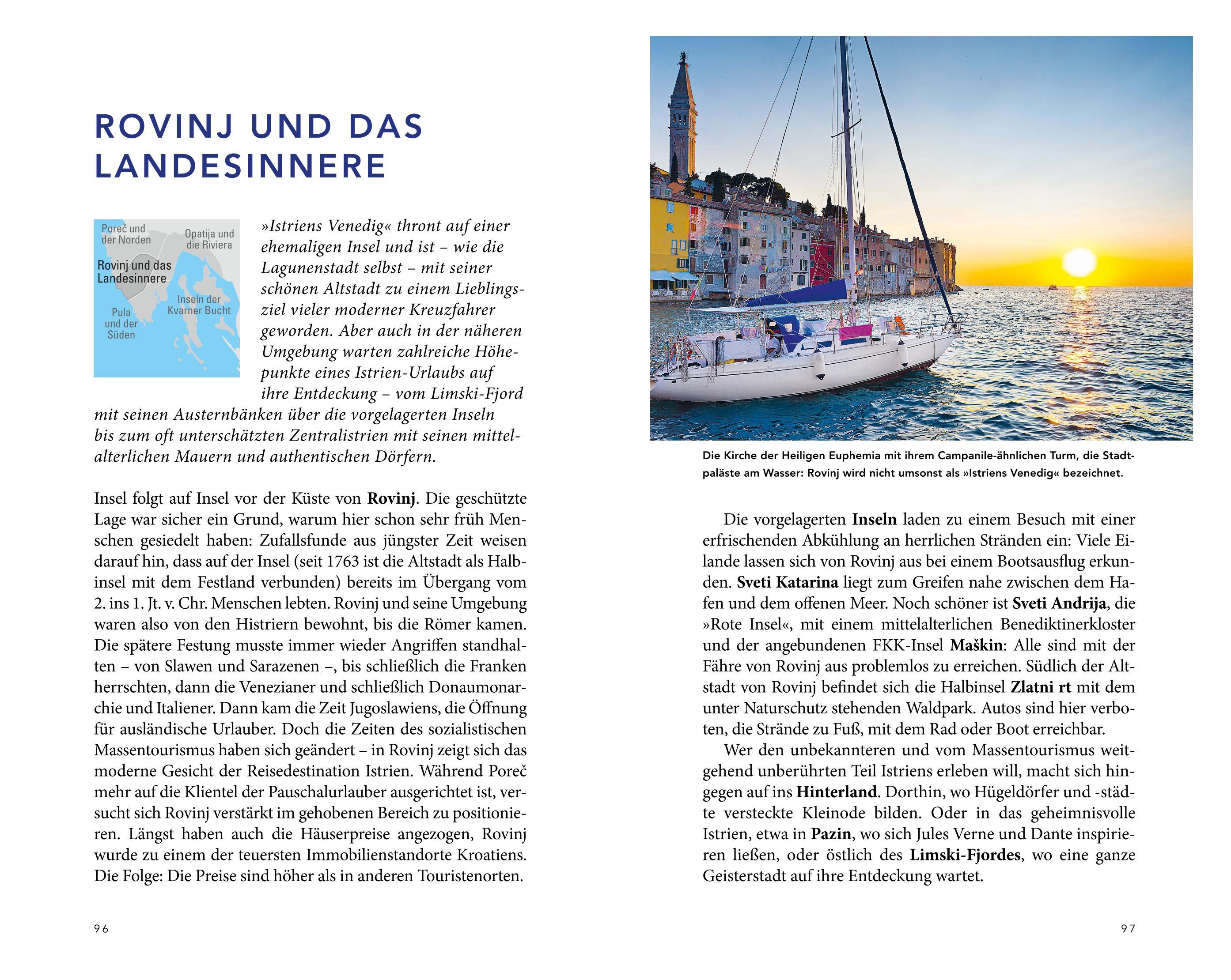 Beispielinhalt (Bild) MERIAN Reiseführer Istrien Kvarner Bucht