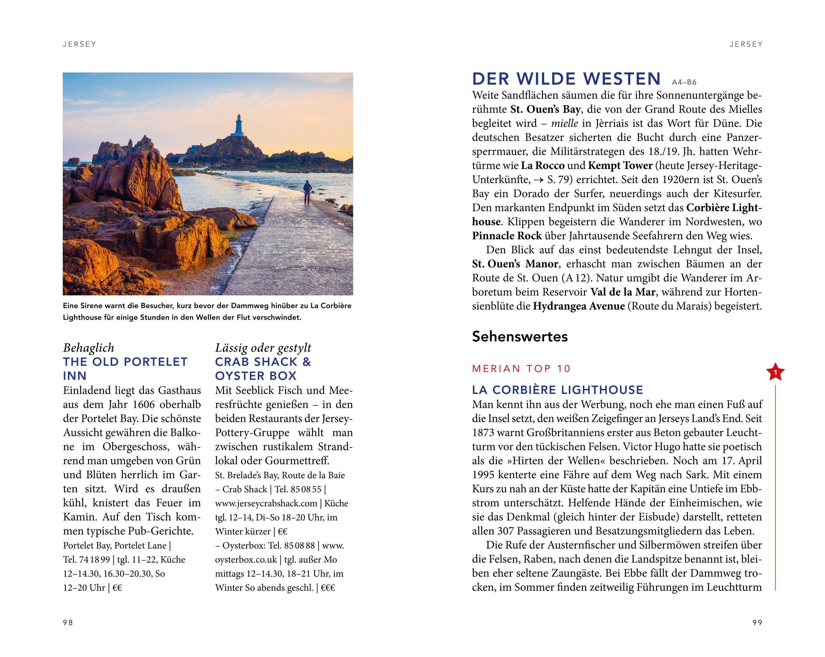 Beispielinhalt (Bild) MERIAN Reiseführer Kanalinseln