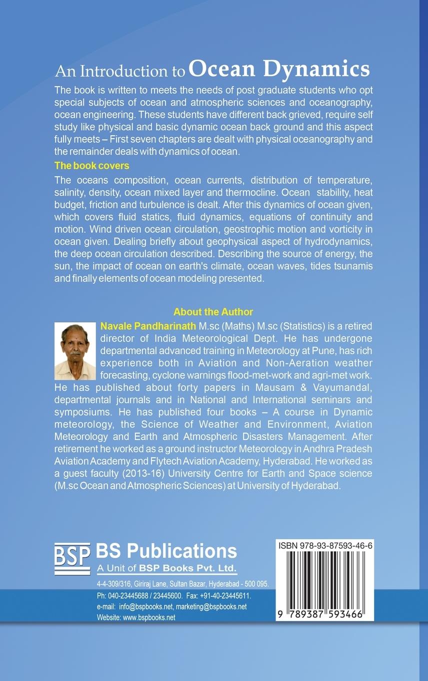 Rückseitencover An Introduction to Ocean Dynamics