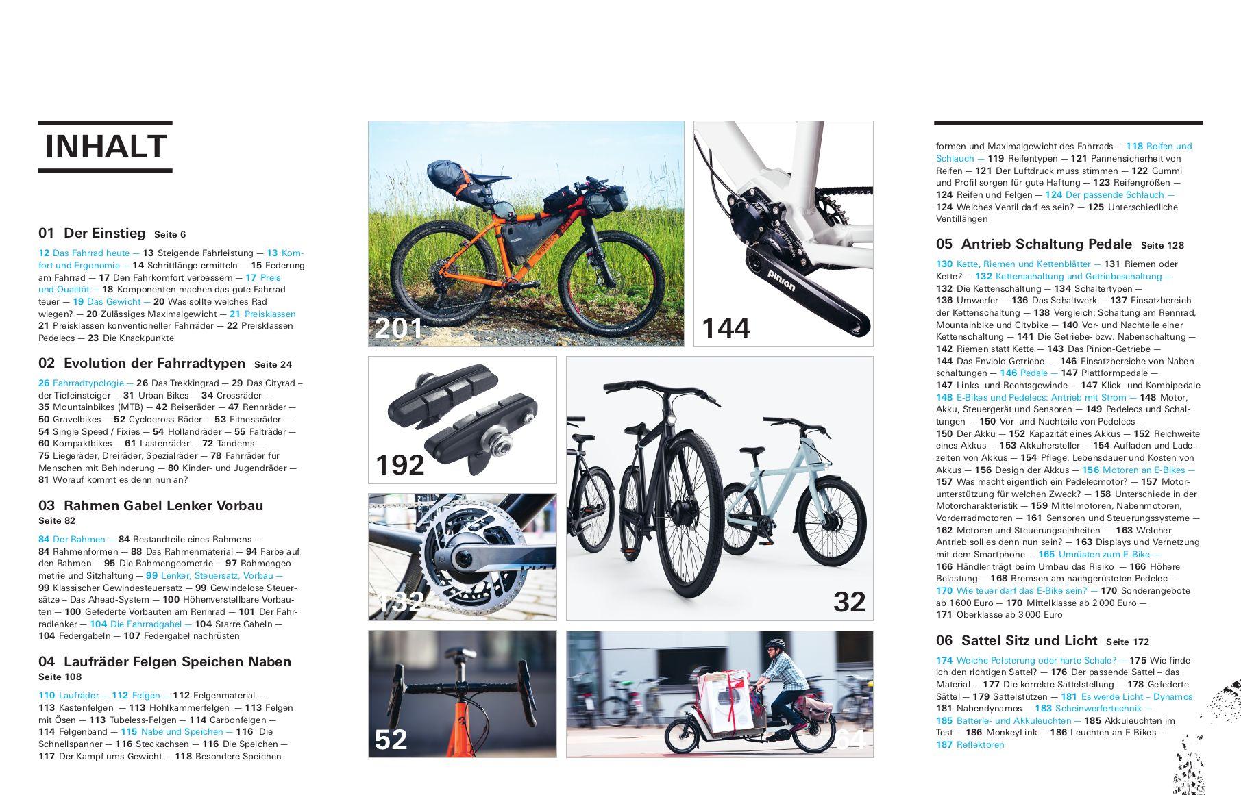 Beispielinhalt (Bild) Handbuch Fahrrad und E-Bike