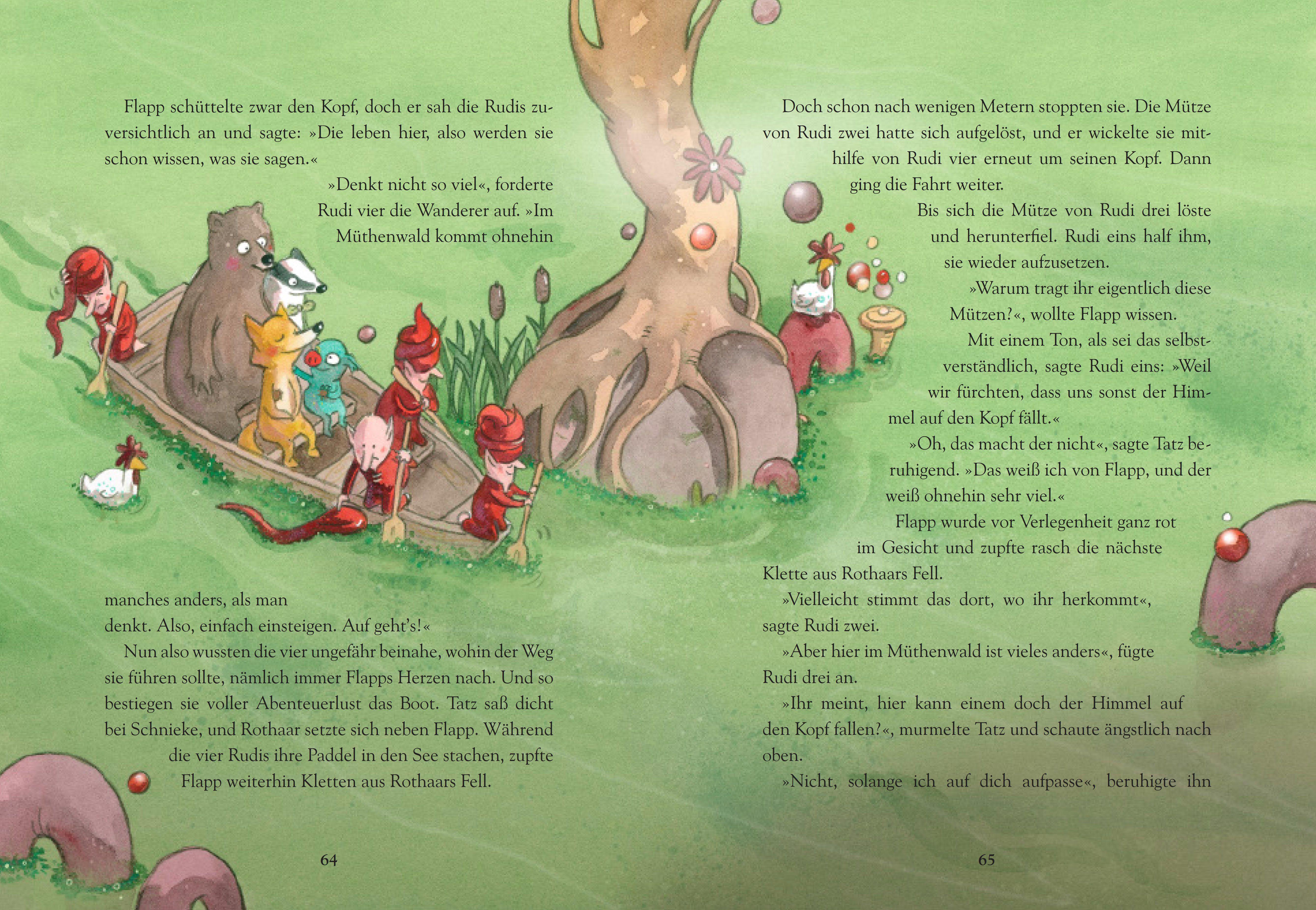 Beispielinhalt (Bild) Der Happaflapp reist in den Müthenwald