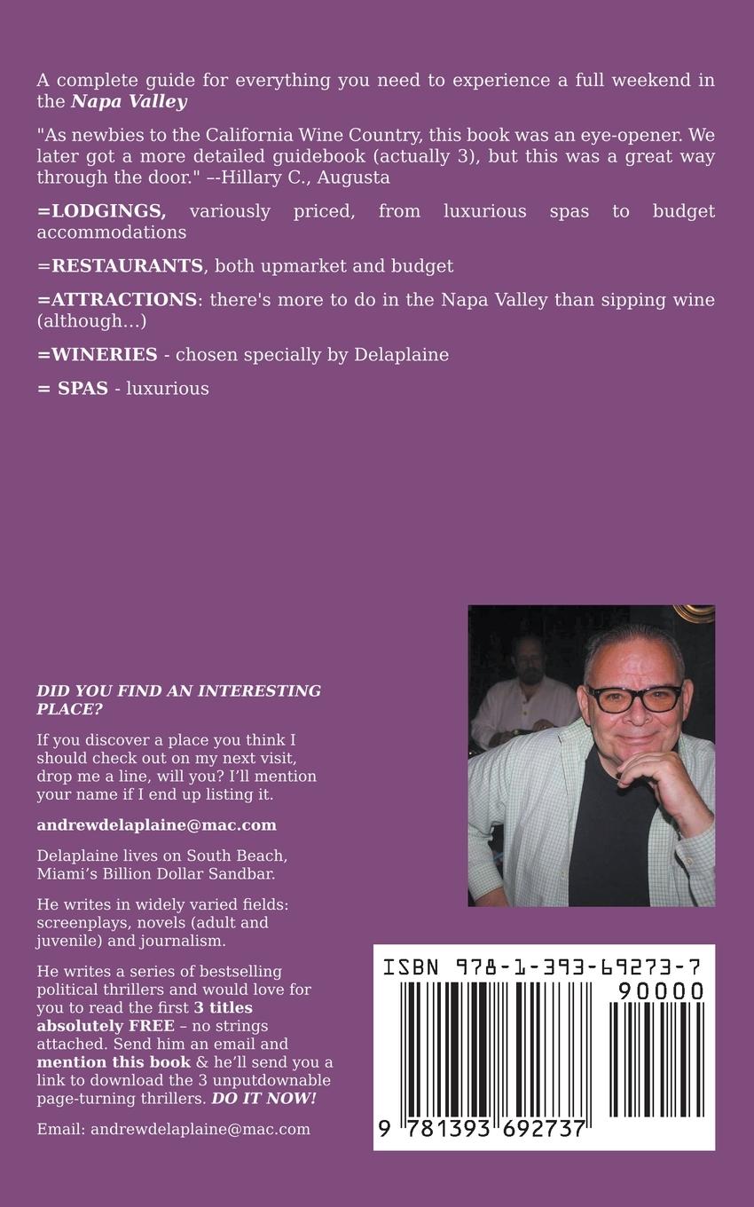 Rückseitencover Napa Valley - The Delaplaine 2020 Long Weekend Guide