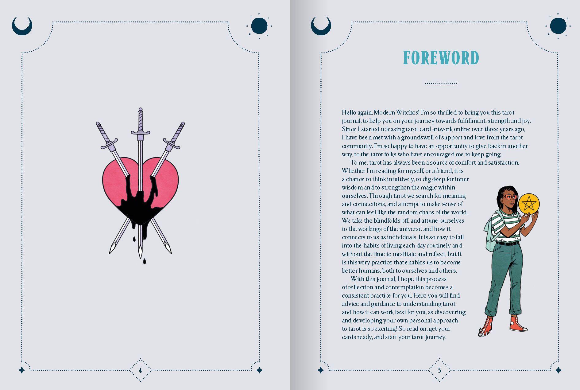 Beispielinhalt (Bild) The Modern Witch Tarot Journal