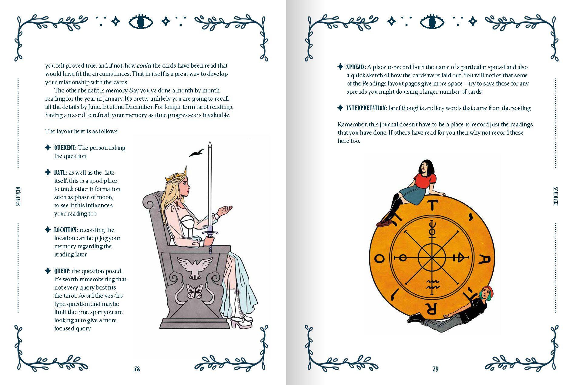 Beispielinhalt (Bild) The Modern Witch Tarot Journal
