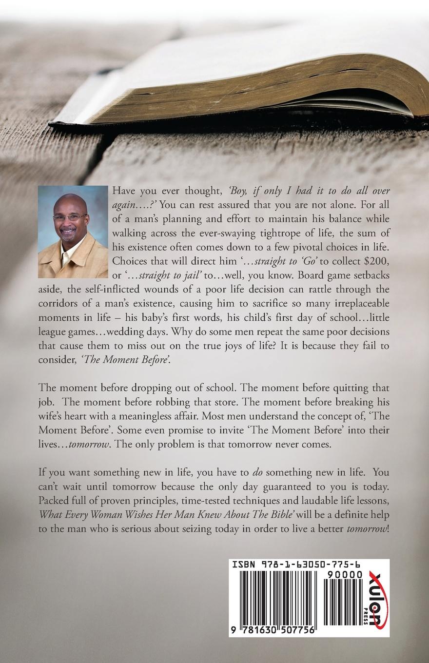 Rückseitencover WHAT every woman wishes her man KNEW ABOUT THE BIBLE: A Christian Guide for Becoming the Man God Created You to Be