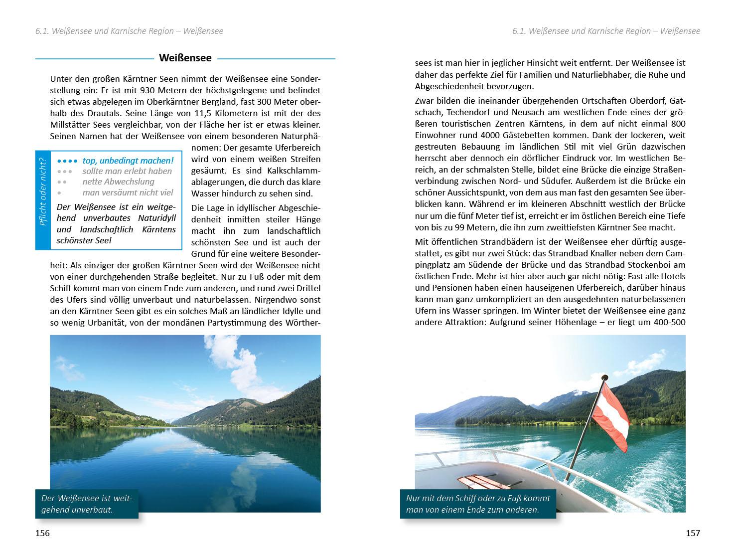 Beispielinhalt (Bild) Maremonto Reise- und Wanderführer: Kärnten - die Seenregion