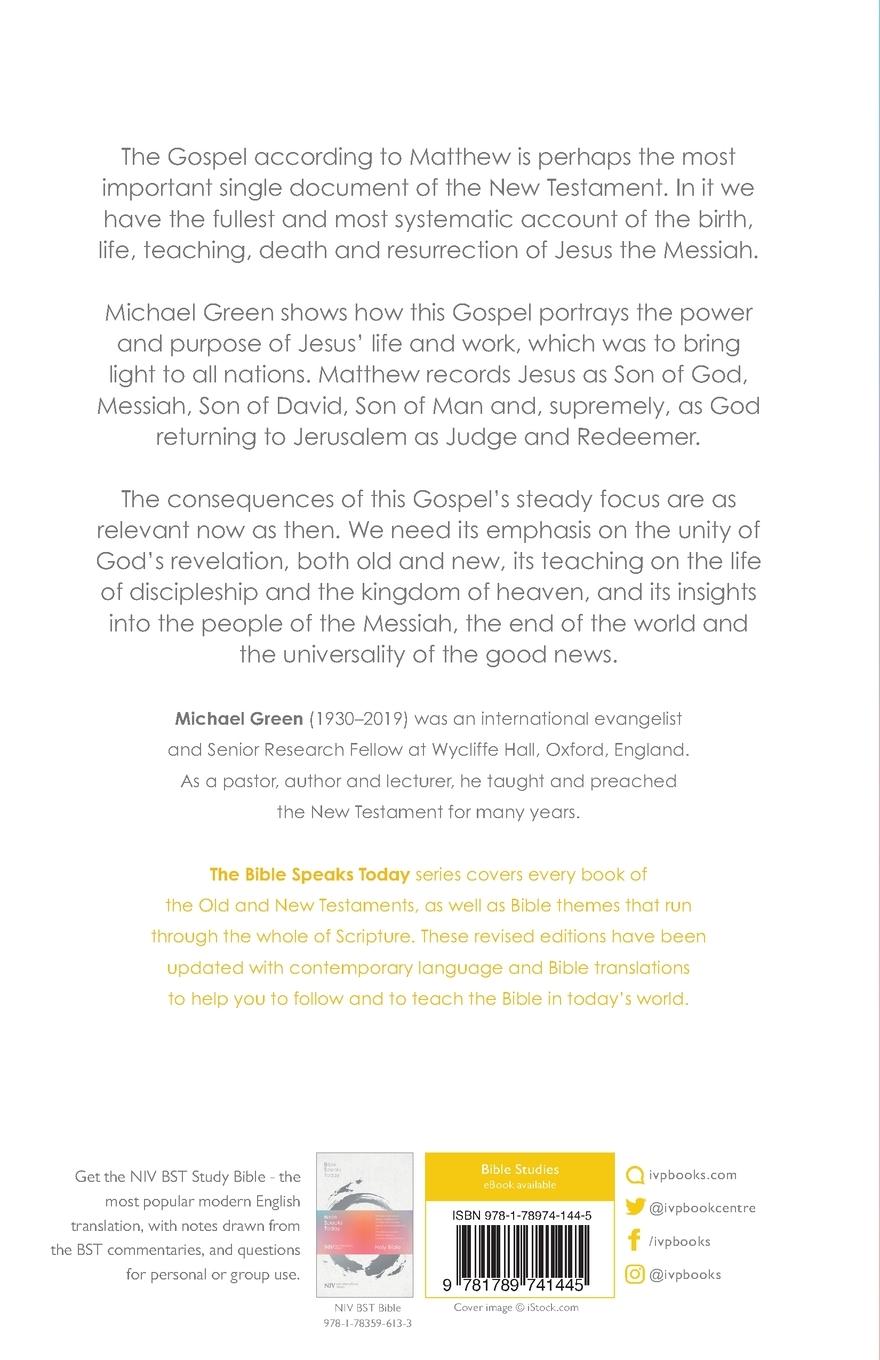 Rückseitencover The Message of Matthew